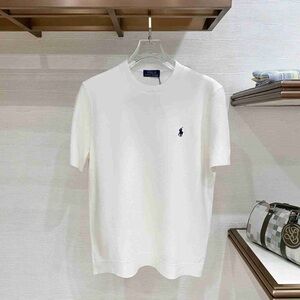 Polo by Ralph Lauren Classic White Tee with Navy Emblem